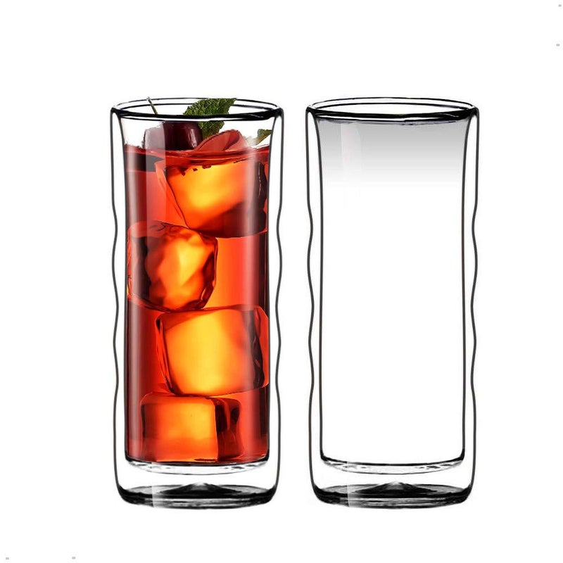 Sun's Tea(tm 20oz Wave Strong Double Wall Thermo Glasses for Beer/Tea/Coffee, Set of 2 - Image 1